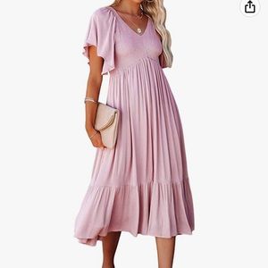 Women’s Short Sleeves Midi Dress -  Brand New!